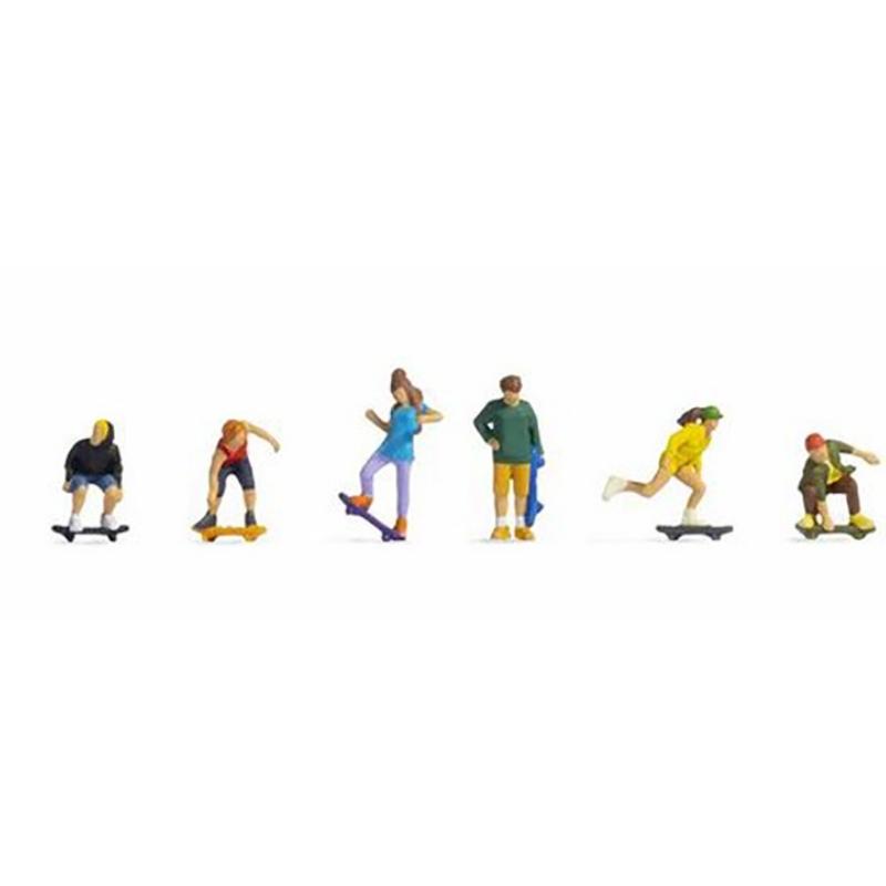 Noch HO/OO Skateboarders (6) Figure Set