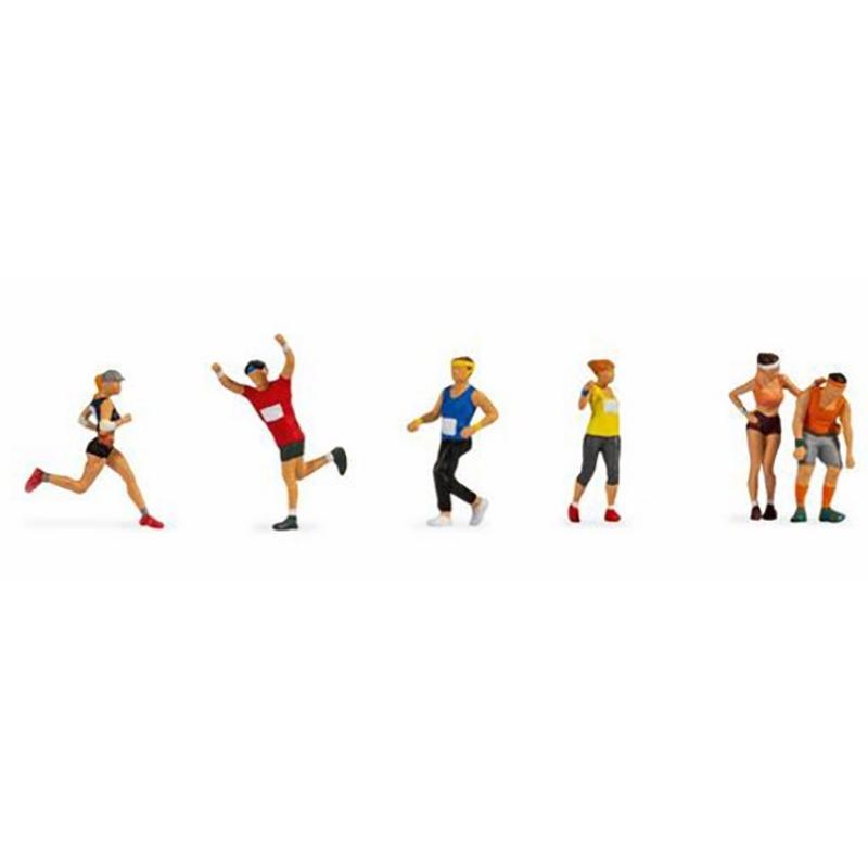 Noch HO/OO Marathon Runners (6) Figure Set