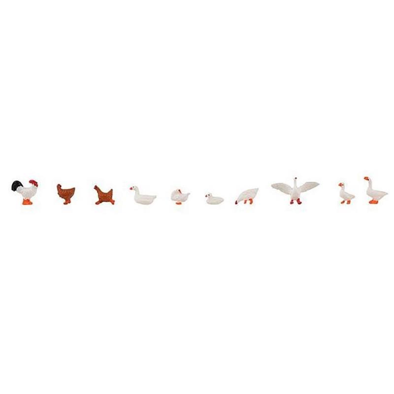 Faller HO/OO Scale Chickens/Ducks/Geese (10) Figure Set