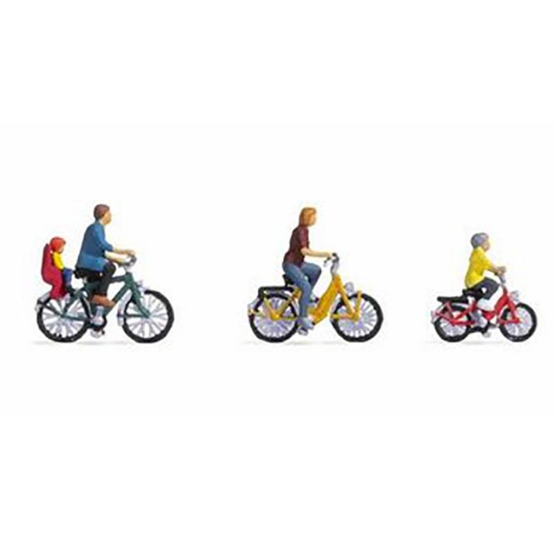 Noch HO/OO Family on a Bike Ride (4) Figure Set