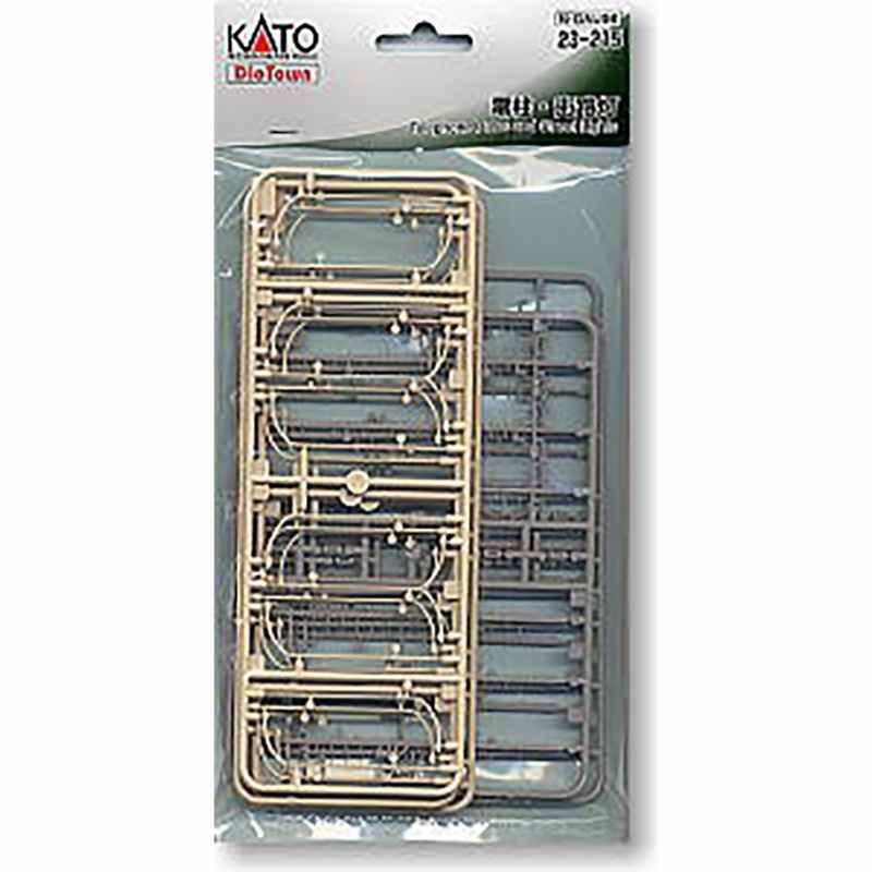 Kato N Gauge 23-215 Diotown Telegraph Poles and Street Lights