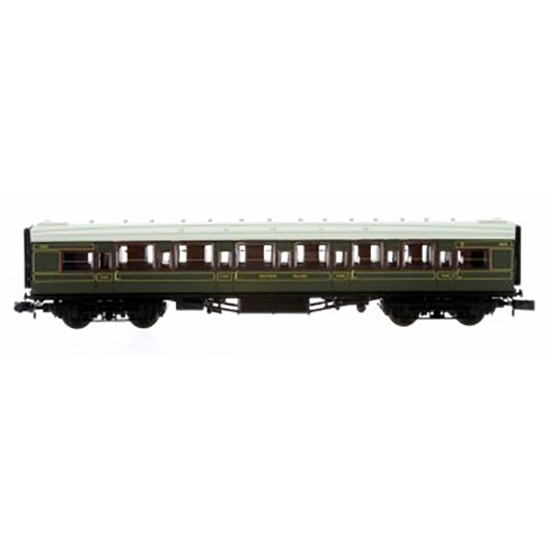 Dapol N Gauge Maunsell High Window CK Coach 5635 Lined Olive Green