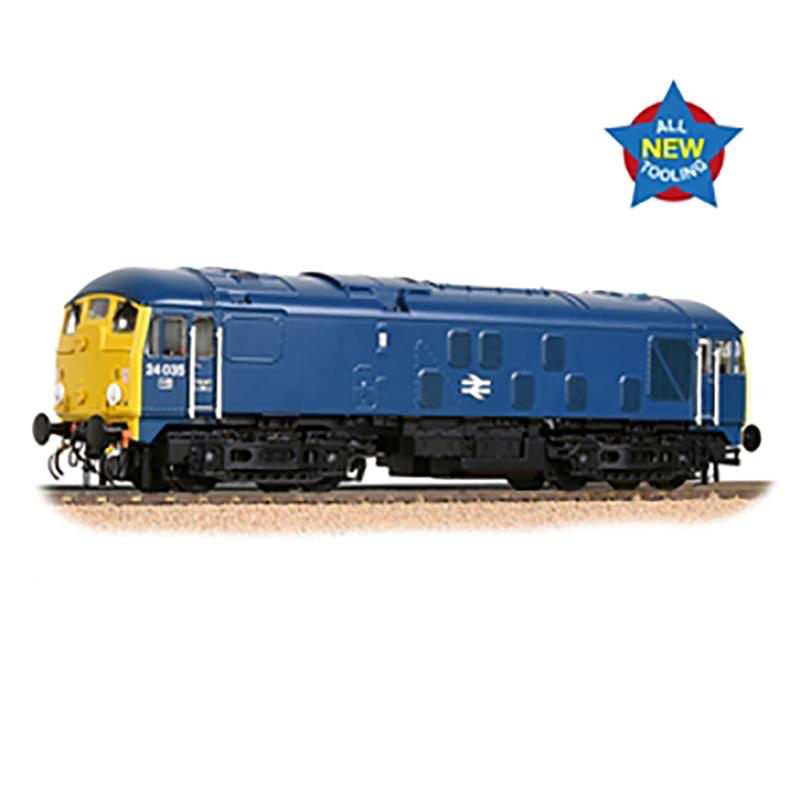 Bachmann OO Gauge Class 24/0 24035 Disc Headcode BR Blue