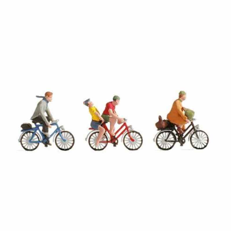 Noch N Gauge Cyclists (3) and Accessories Figure Set