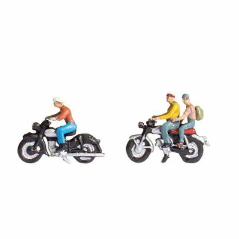 Noch N Gauge Motorcyclists 2 Figure Set Dream Steam