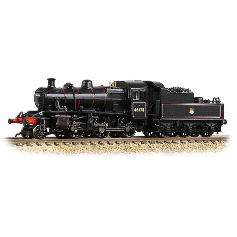 Graham Farish N Gauge LMS Ivatt 2MT 46474 BR Lined Black (Early Emblem)