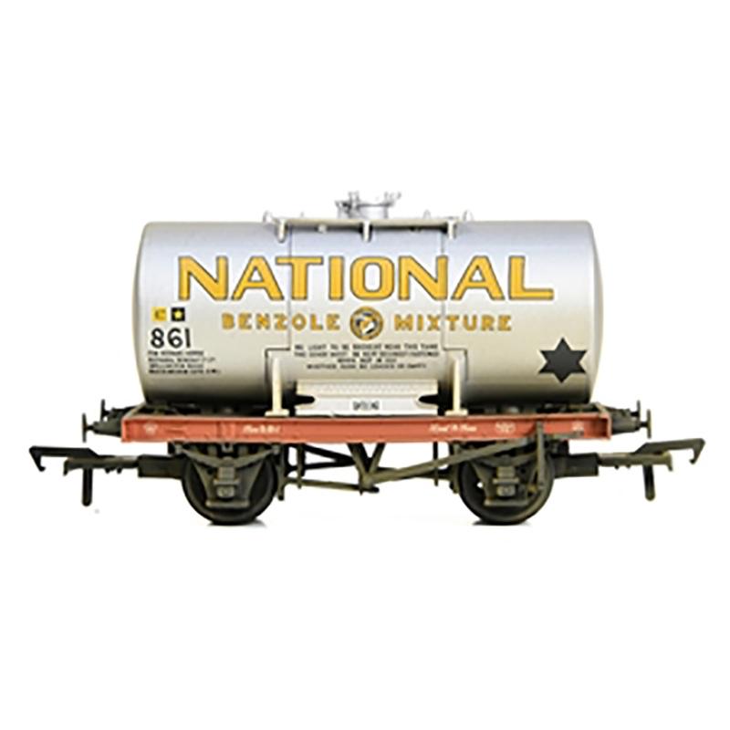 Bachmann OO Gauge 14T ClassA Anchor-Mounted Tank Wagon 'National Benzole' Silver