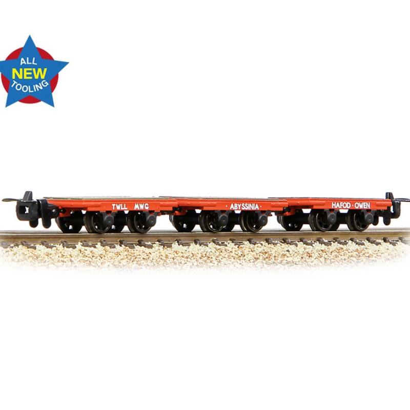 Bachmann Narrow Gauge OO-9  Dinorwic Slate Wagons without sides 3-Pack Red