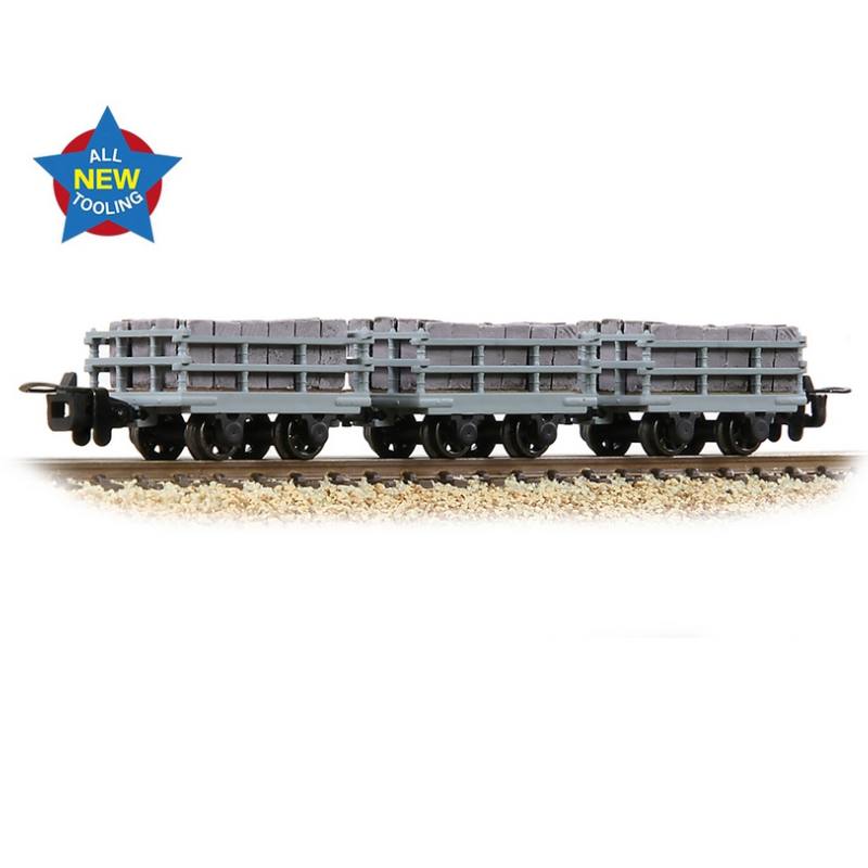 Bachmann Narrow Gauge OO-9 Dinorwic Slate Wagons with sides 3-Pack Grey [WL]