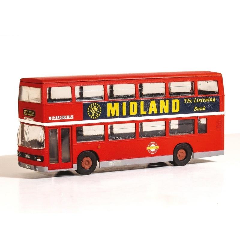 OO Gauge Kit Leyland Olympian Double Decker Bus, London Buses Riverside
