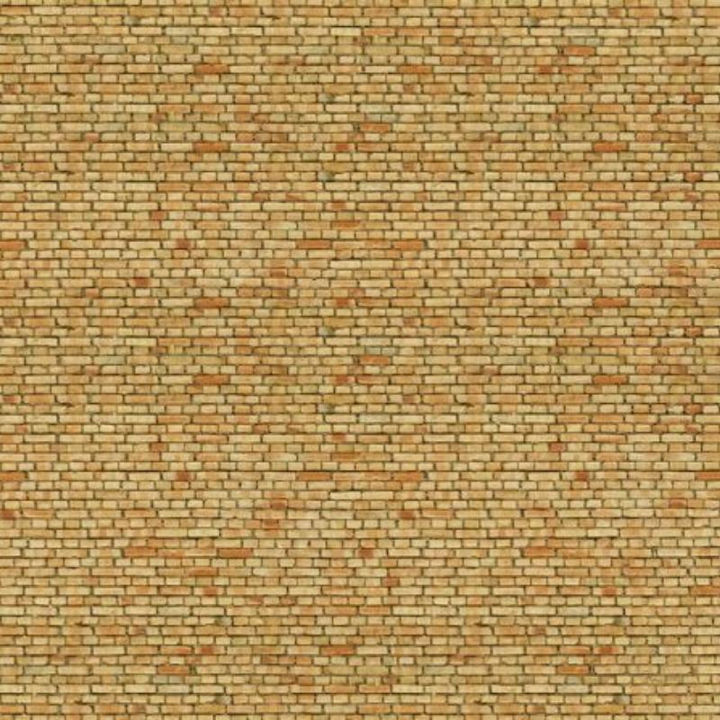 Noch OO Gauge Yellow Brick 3D Cardboard Sheet 25 x 12.5 cm
