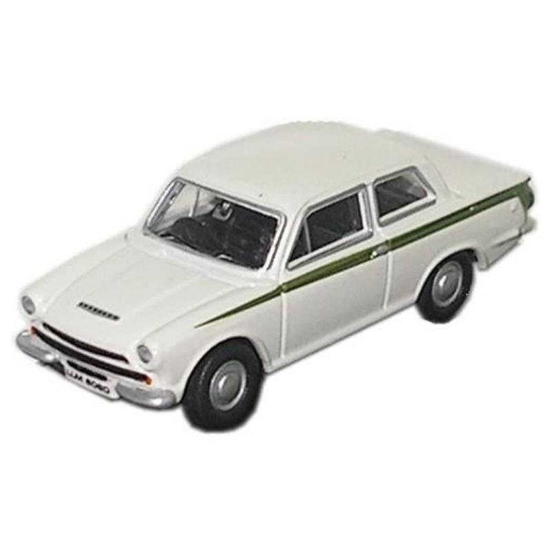 OO Gauge Oxford Diecast Ford Cortina MkI Ermine White/Green