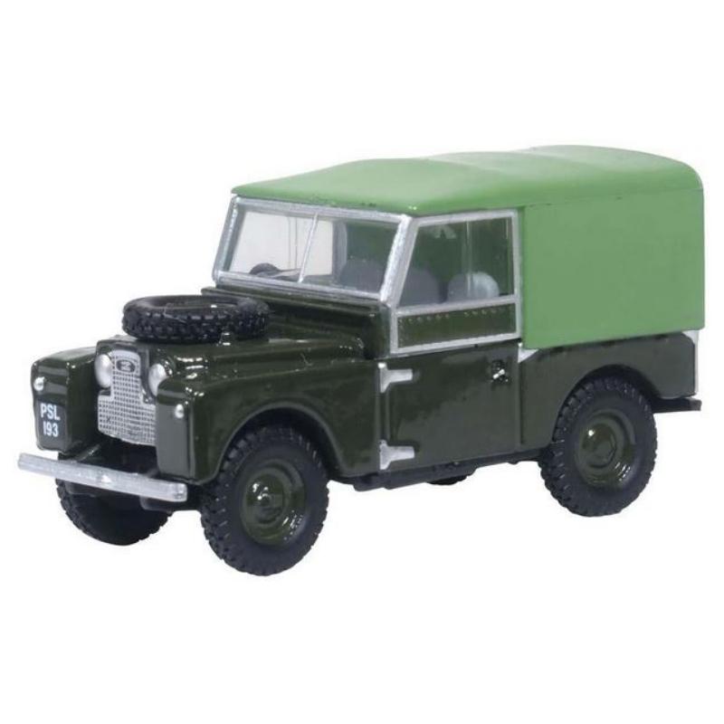OO Gauge Oxford Diecast  Land Rover Series I 88'' Canvas Bronze Green Plimsoll
