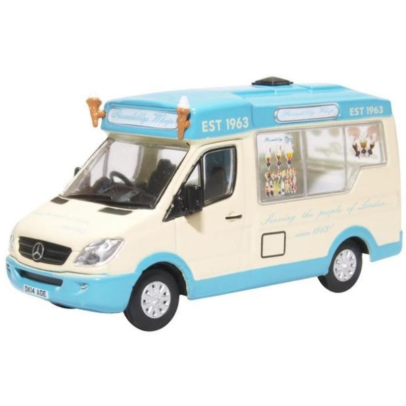 OO Gauge Oxford Diecast Whitby Mondial Ice Cream Van Piccadilly Whip