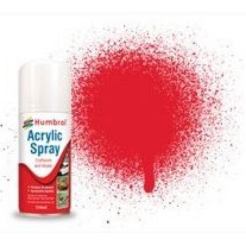 Humbrol No  19 Bright Red Gloss - 150ml Acrylic Spray Paint