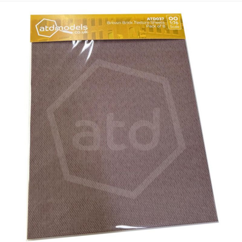 ATD Models OO Gauge Brown Brick Texture Pack (8 x A4 Sheets)