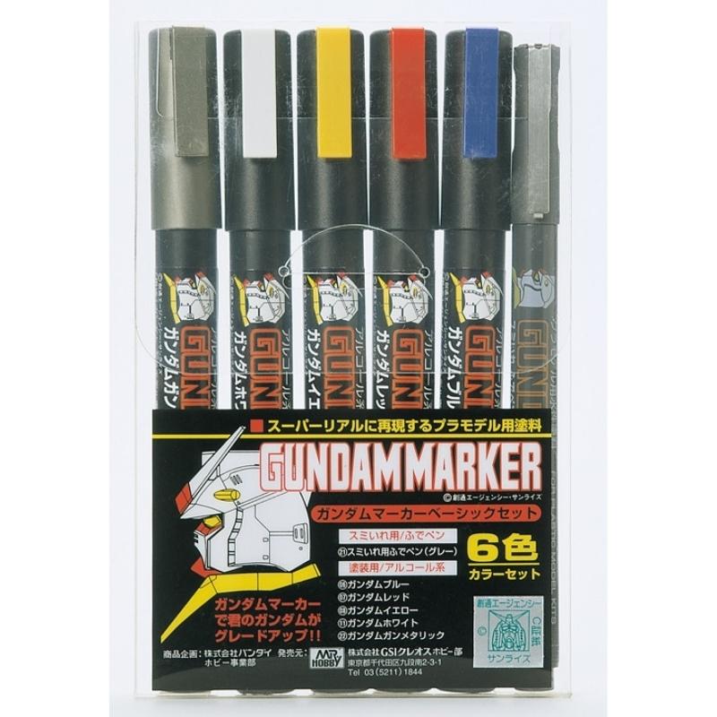 Gundam Markers Basic 6 Colour Set