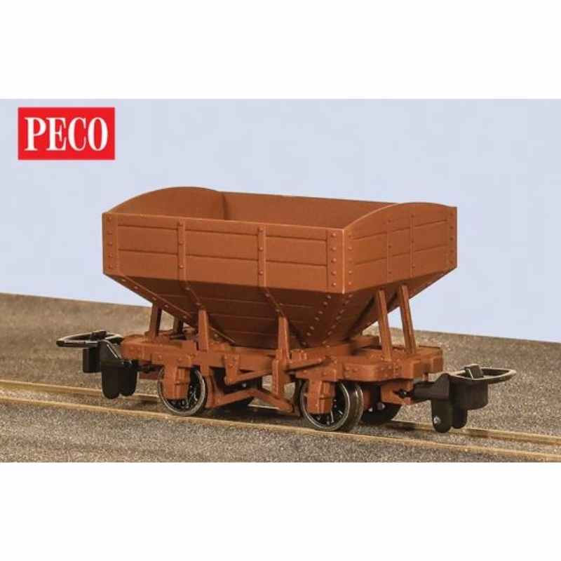 PECO 00-9 Gauge Snailbeach Hopper Wagon, Unmarked Brown