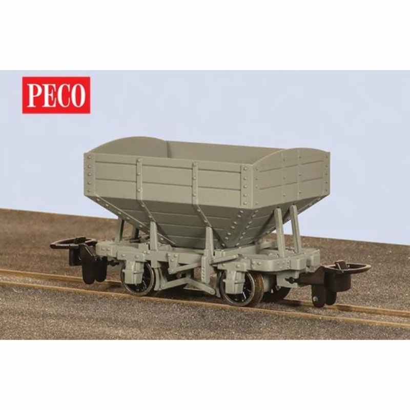 PECO 00-9 Gauge Snailbeach Hopper Wagon, Unmarked Grey