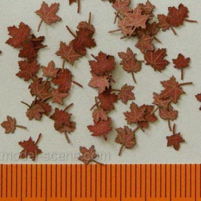 Model Scene Maple - dry leaves (red colour) 1:48