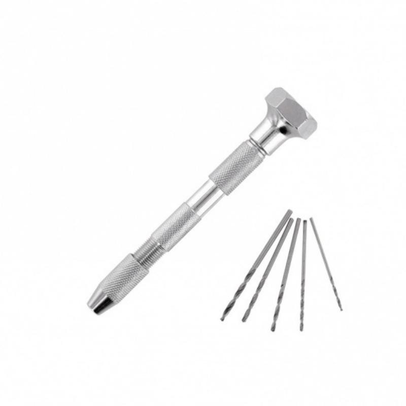 Swivel-Top Pin Vice & 5 Drill Bits