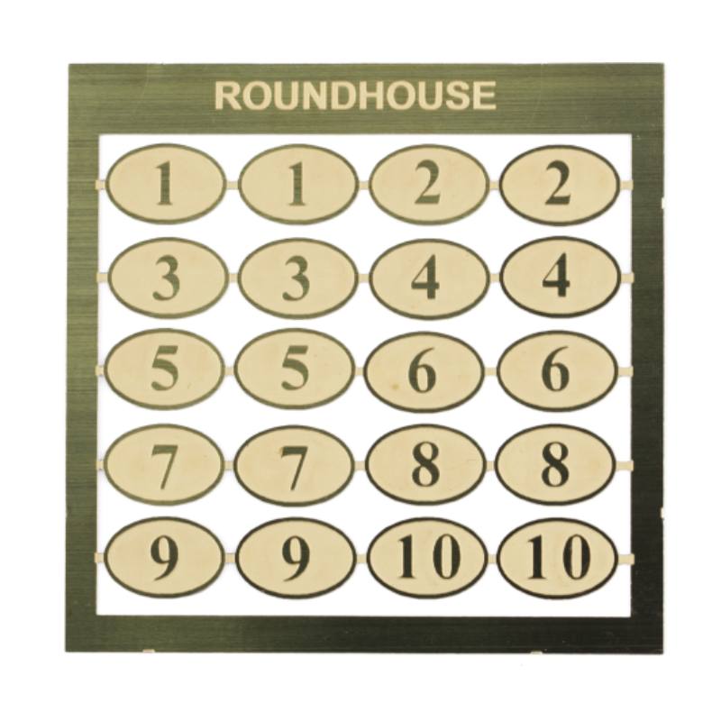 Roundhouse Number plates 1-10