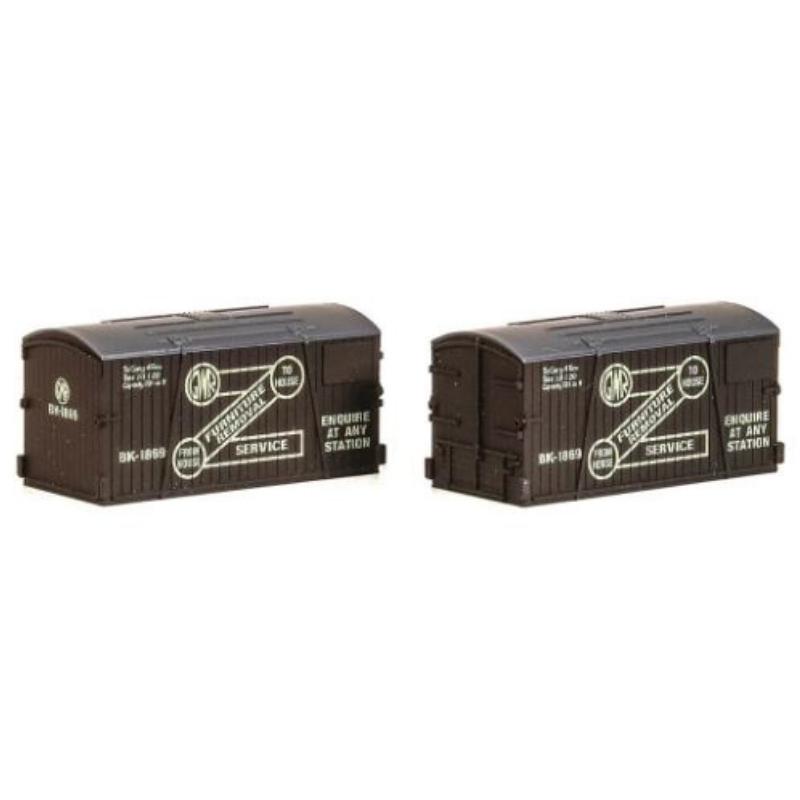 PECO N Gauge GWR Furniture removals (pack of 2) Containers Accessories