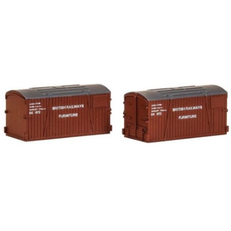 PECO N Gauge BR Furniture removals  (pack of 2) Containers Accessories