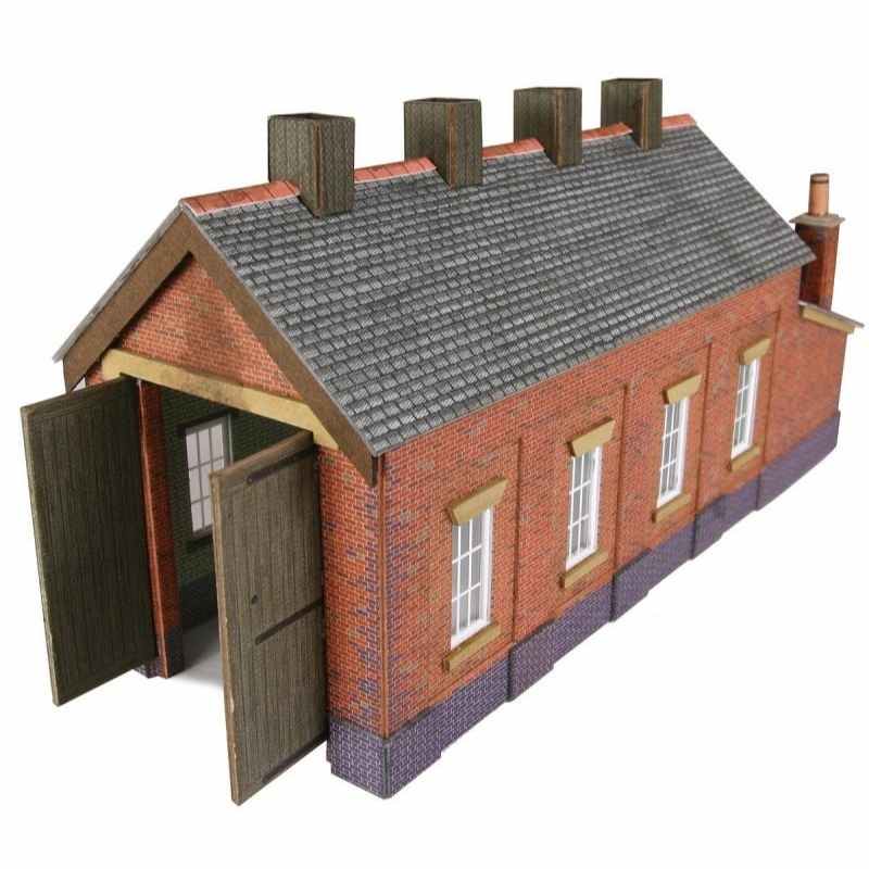 Metcalfe N Scale Red Brick Single Track Engine Shed