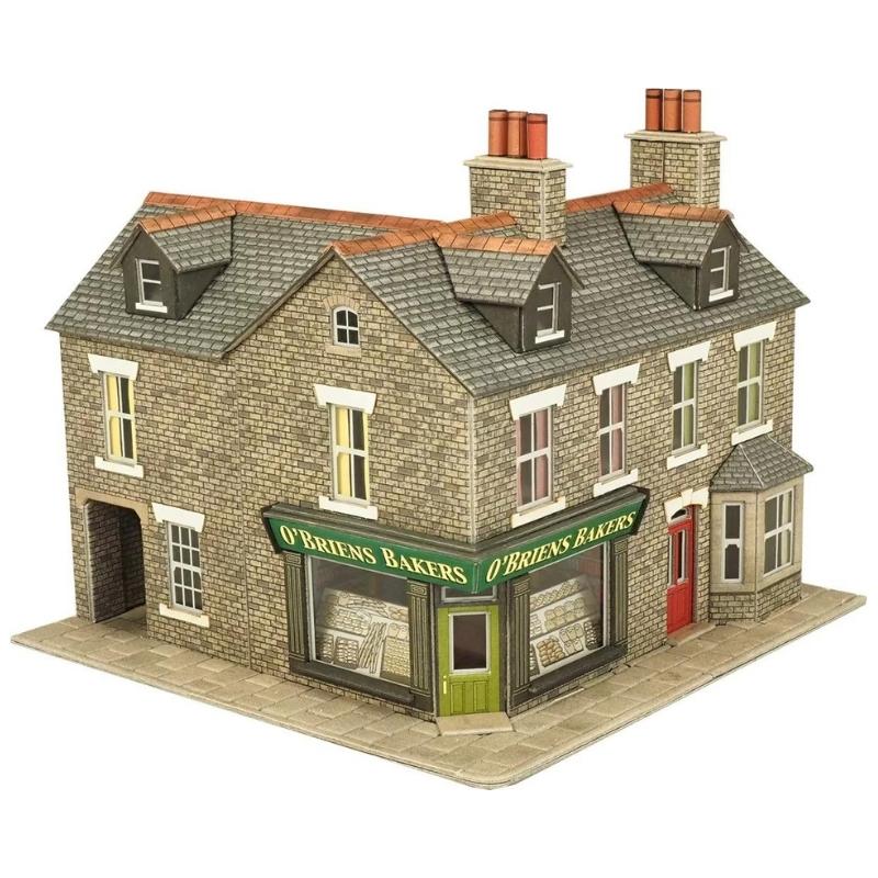 Metcalfe OO/HO Scale Coner Shop In Stone