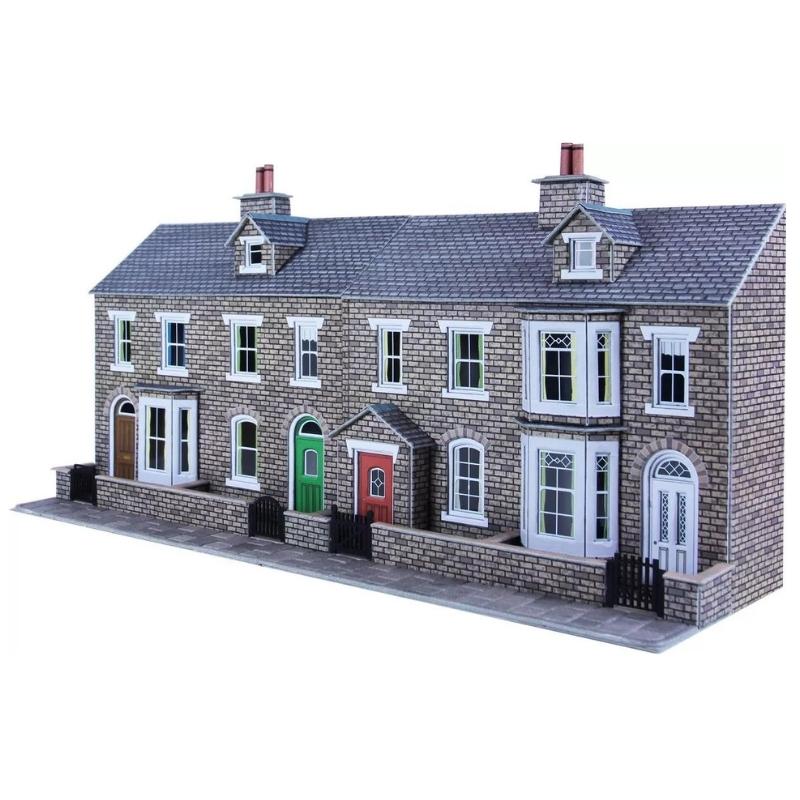 Metcalfe OO/HO Scale Low Relief Stone Terraced House Fronts