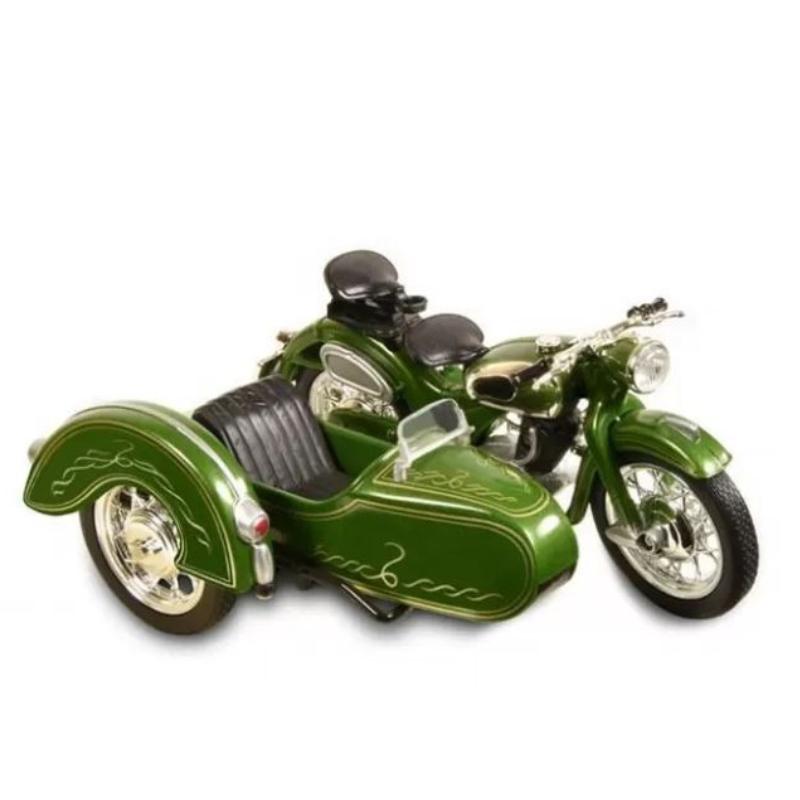 Motorcycle and Sidecar Green
