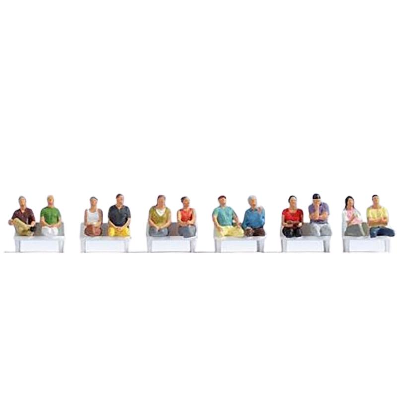 Noch HO/OO  Seated Passengers (12) without Legs Figure Set