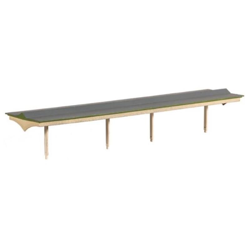 PECO N Gauge  Flat Roof Platform Canopy with Valencing
