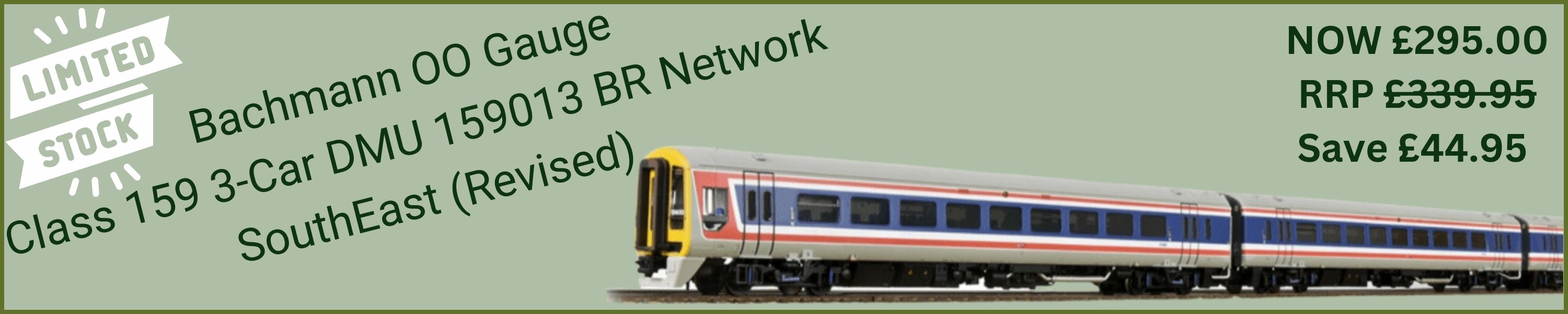 Bachmann OO Gauge Class 159 3-Car DMU 159013 BR Network SouthEast (Revised)