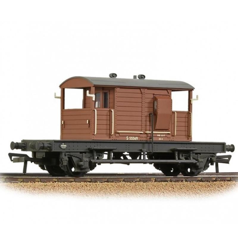 Bachmann OO Gauge SR 25T 'Pill Box' Brake Van Duckets BR Bauxite (Early