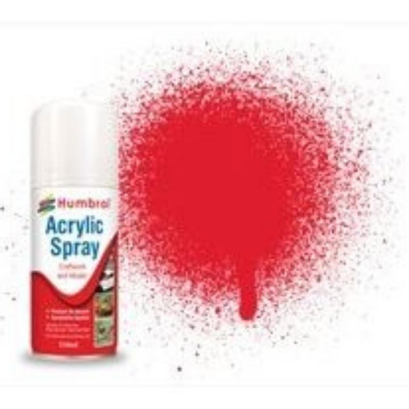 Humbrol No  19 Bright Red Gloss - 150ml Acrylic Spray Paint