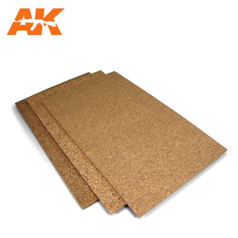 AK Interactive - Cork Sheets Fine Grained 200x290x6mm X1