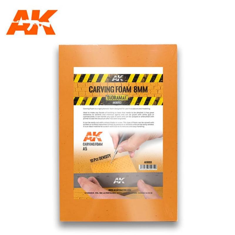AK Interactive - Carving Foam 8mm A5 (228x152mm)