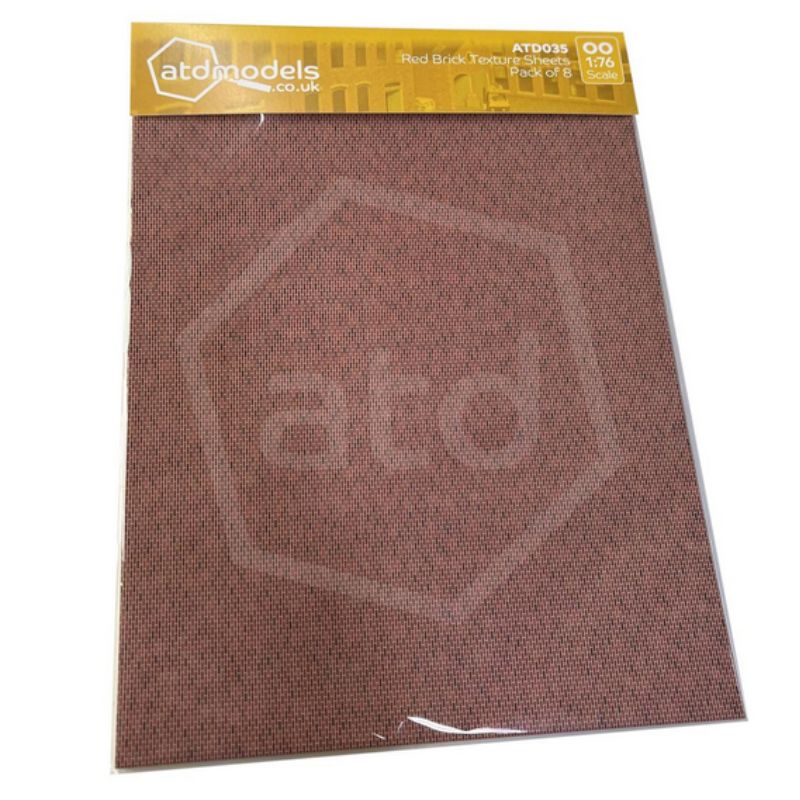ATD Models OO Gauge Red Brick Texture Pack (8 x A4 Sheets)
