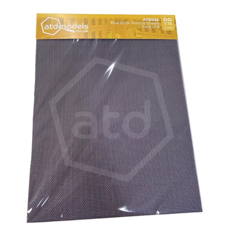 ATD Models OO Gauge Blue Brick Texture Pack (8 x A4 Sheets)