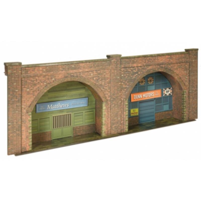 OO Gauge Superquick C08.8 Red Brick Embankment Arches Card Kit