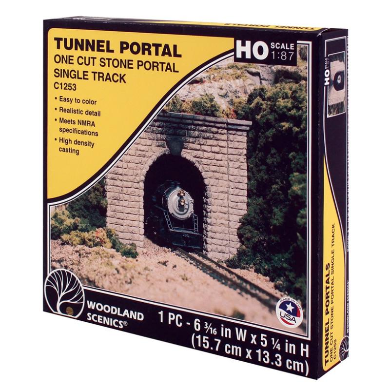 HO/OO Cut Stone Single Tunnel Portal