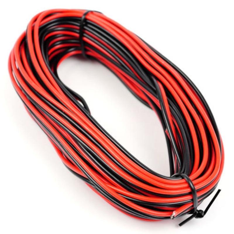 Red/Black Twinned Wire (14 x 0.15mm) 10m