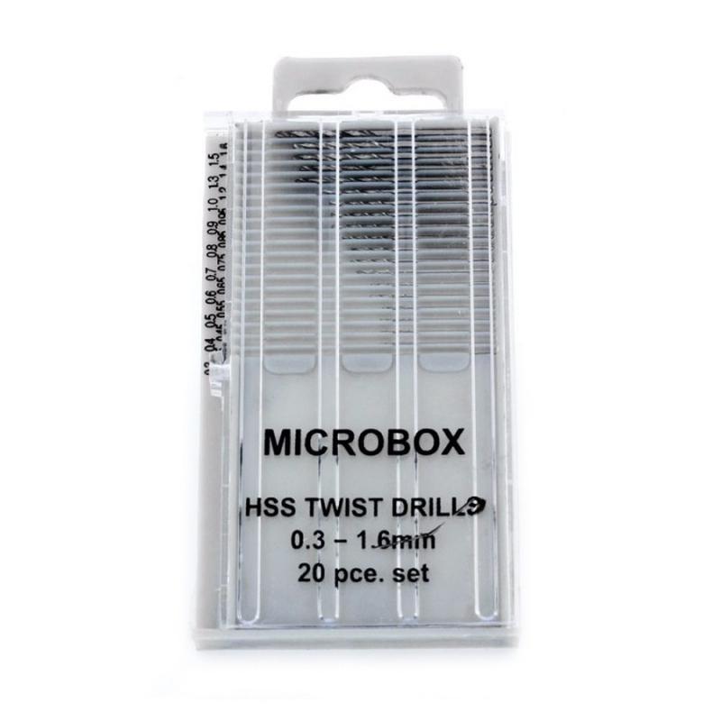 20 Piece Microbox Dril Set (0.3-1.6mm)