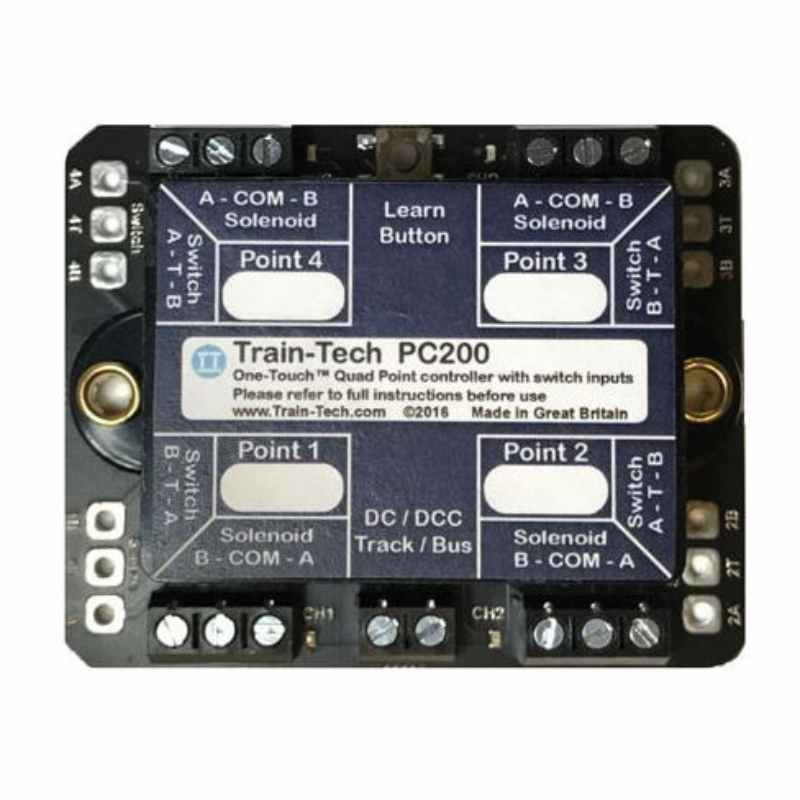 Train Tech DCC Point Controller Quad with Route Store/Switching