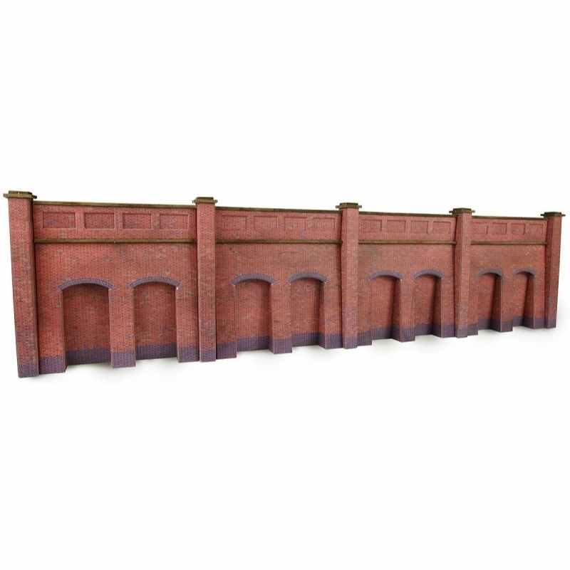 Metcalfe N Scale Retaining Wall in Red Brick