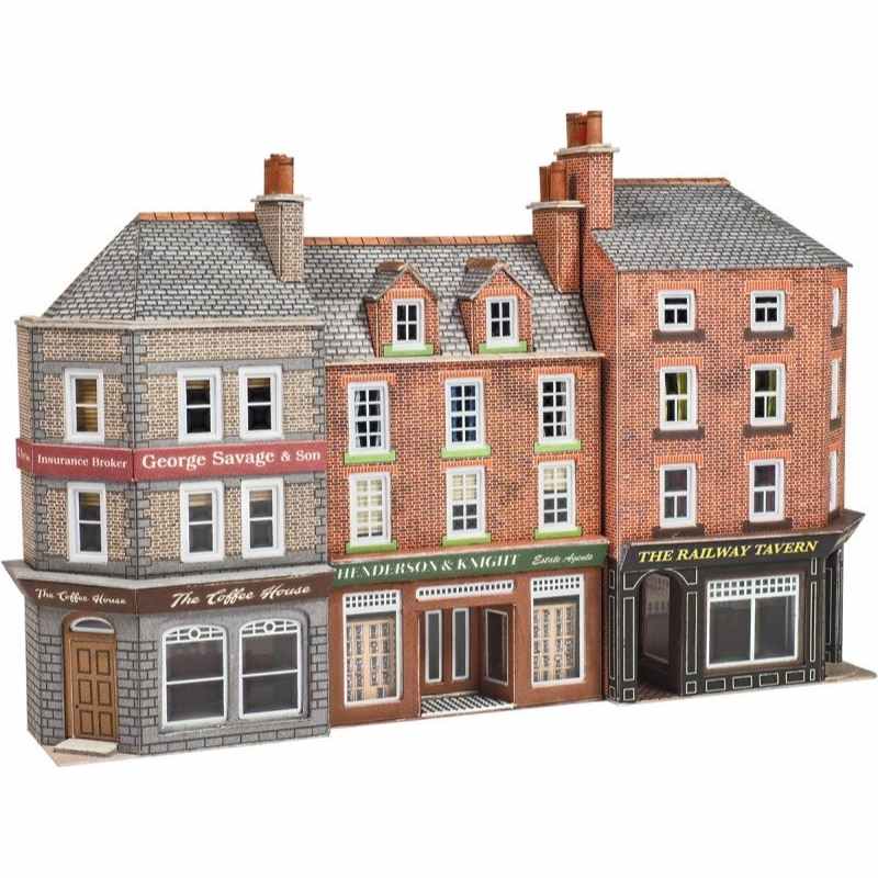 Metcalfe N Scale low relief pub & shops