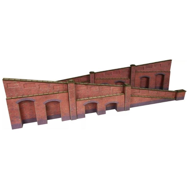 Metcalfe OO/HO Scale Retaining Wall In Red Brick