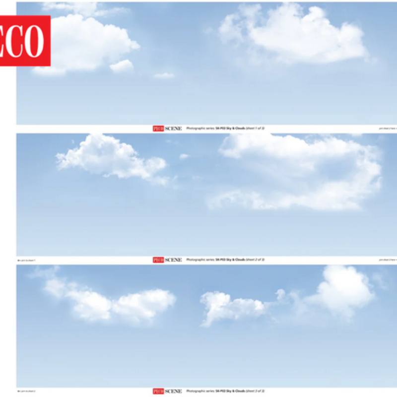 Peco OO Gauge Backscene Photograph, Sky & Clouds